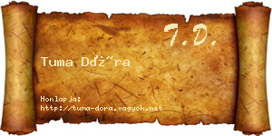 Tuma Dóra névjegykártya