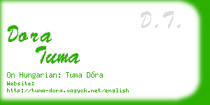 dora tuma business card